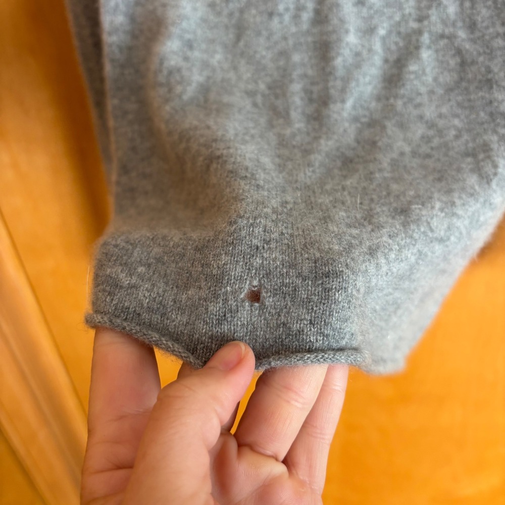 J. Crew Womens Cashmere Sweater Crew Neck Long Sleeve‎ Gray Pullover Top Small - Picture 5 of 8